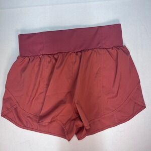 Lululemon Hotty Hot Shorts Rose Colored High Rise Elastic Waist Pocket Size 6